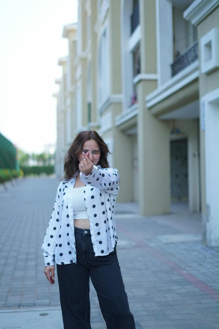 Classic Polka Dot Printed Shirt